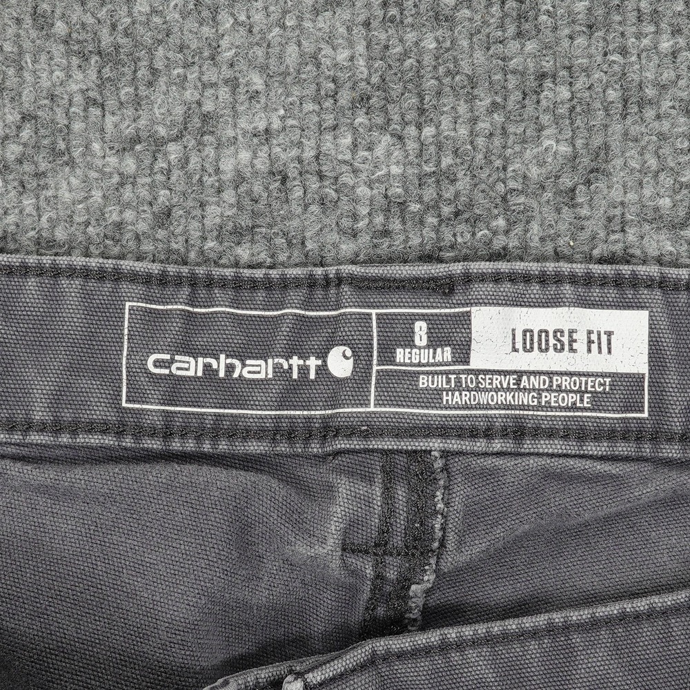 Carhartt Pants Womens 8 Gray Rugged Flex Loose Fit Canvas Work Utility Carpenter - Picture 8 of 11